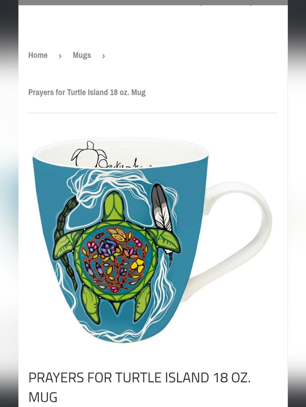 Indigenous Collection Turtle Mug - Picture 9 of 9